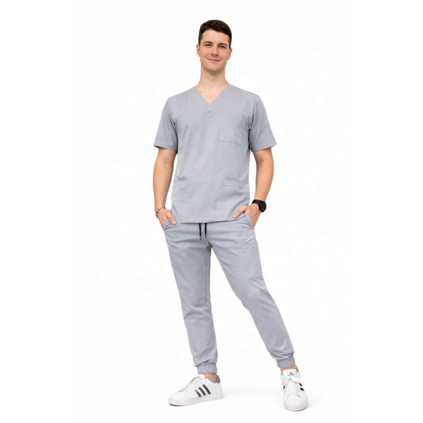 Komplet medyczny  Stretch ciemny szary roz. M